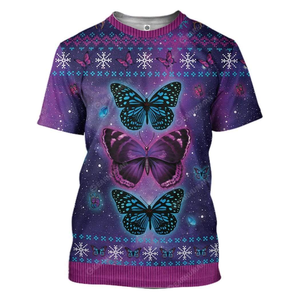 Ugly Butterfly Custom T-Shirts Hoodies Apparel AN-DT3011191 3D Custom Fleece Hoodies T-Shirt S 