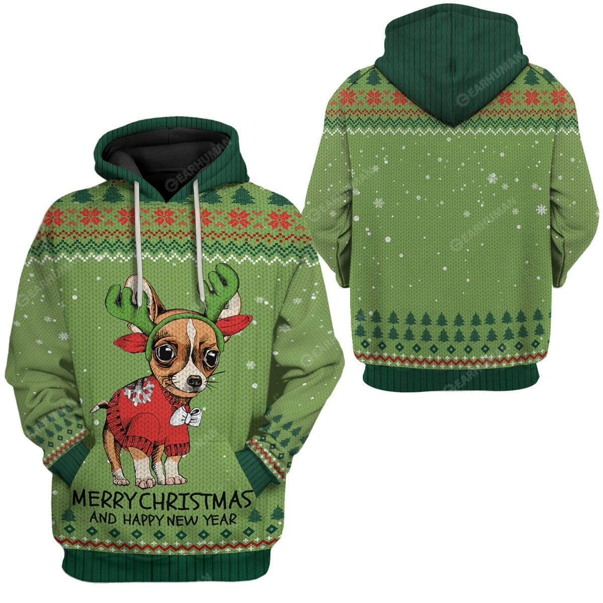 Ugly Chihuahua Christmas Hoodie T-Shirts Apparel DG-AT0512194 3D Custom Fleece Hoodies 