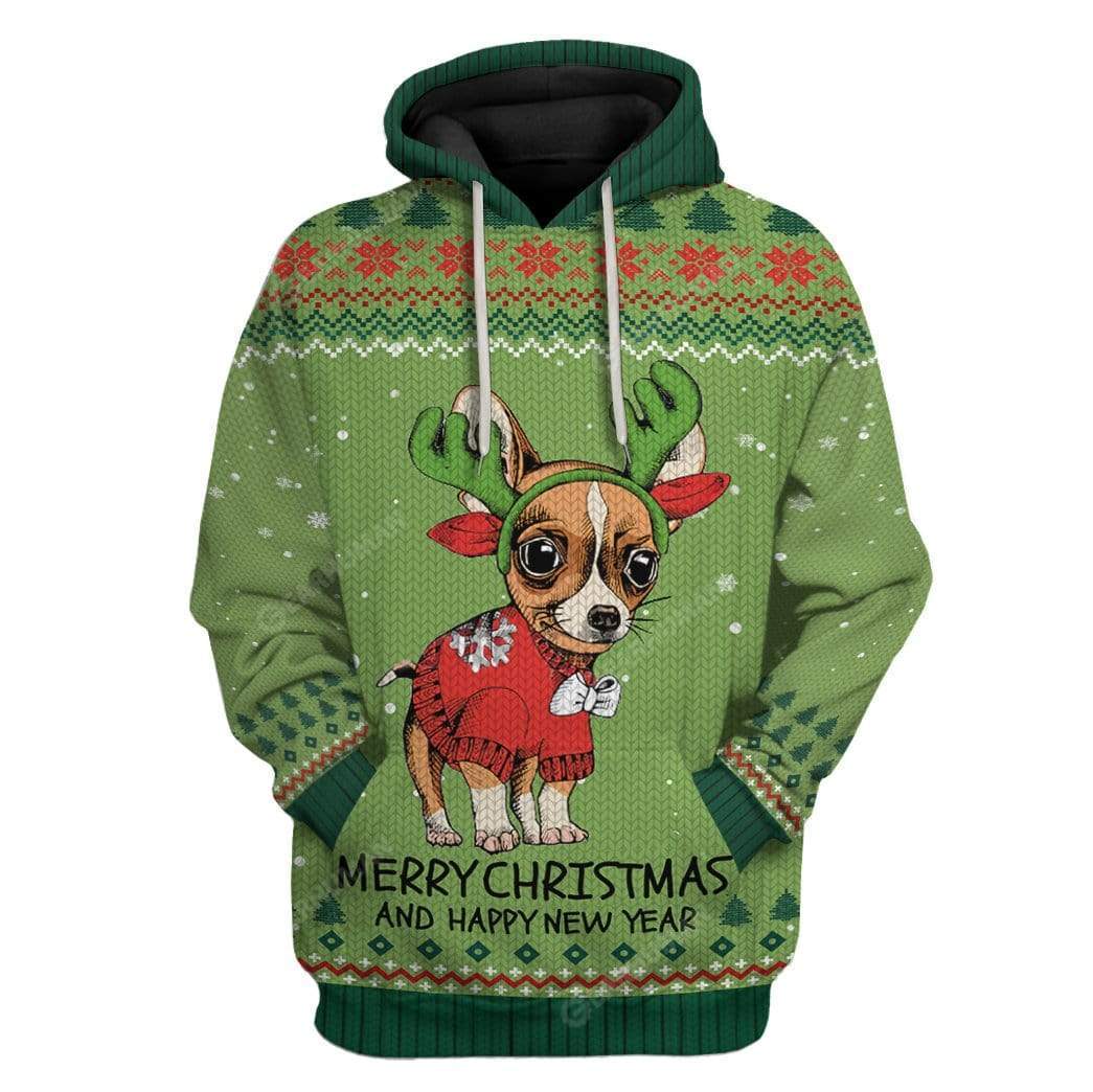 Ugly Chihuahua Christmas Hoodie T-Shirts Apparel DG-AT0512194 3D Custom Fleece Hoodies Hoodie S 