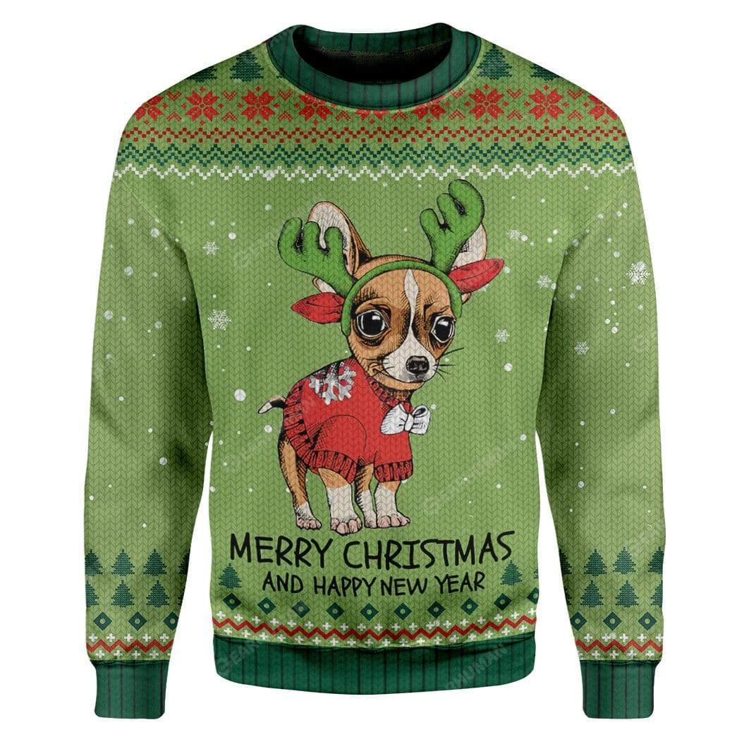 Ugly Chihuahua Christmas Hoodie T-Shirts Apparel DG-AT0512194 3D Custom Fleece Hoodies Long Sleeve S 