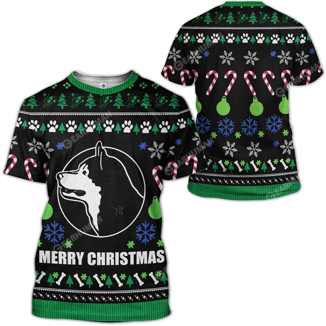 Ugly Christmas Alaskan Malamute Dog Breed Custom Sweater Apparel HD-AT25111915 3D Custom Fleece Hoodies 