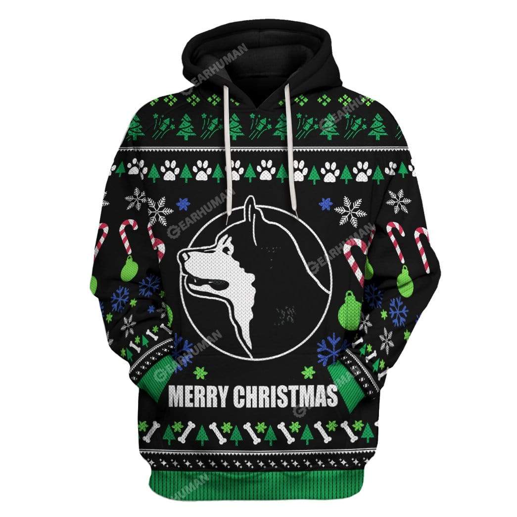 Ugly Christmas Alaskan Malamute Dog Breed Custom Sweater Apparel HD-AT25111915 3D Custom Fleece Hoodies Hoodie S 