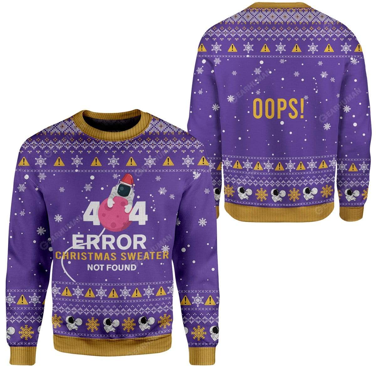 Ugly Christmas Astronaut Custom Sweater Apparel HD-TA14111914 Ugly Christmas Sweater 