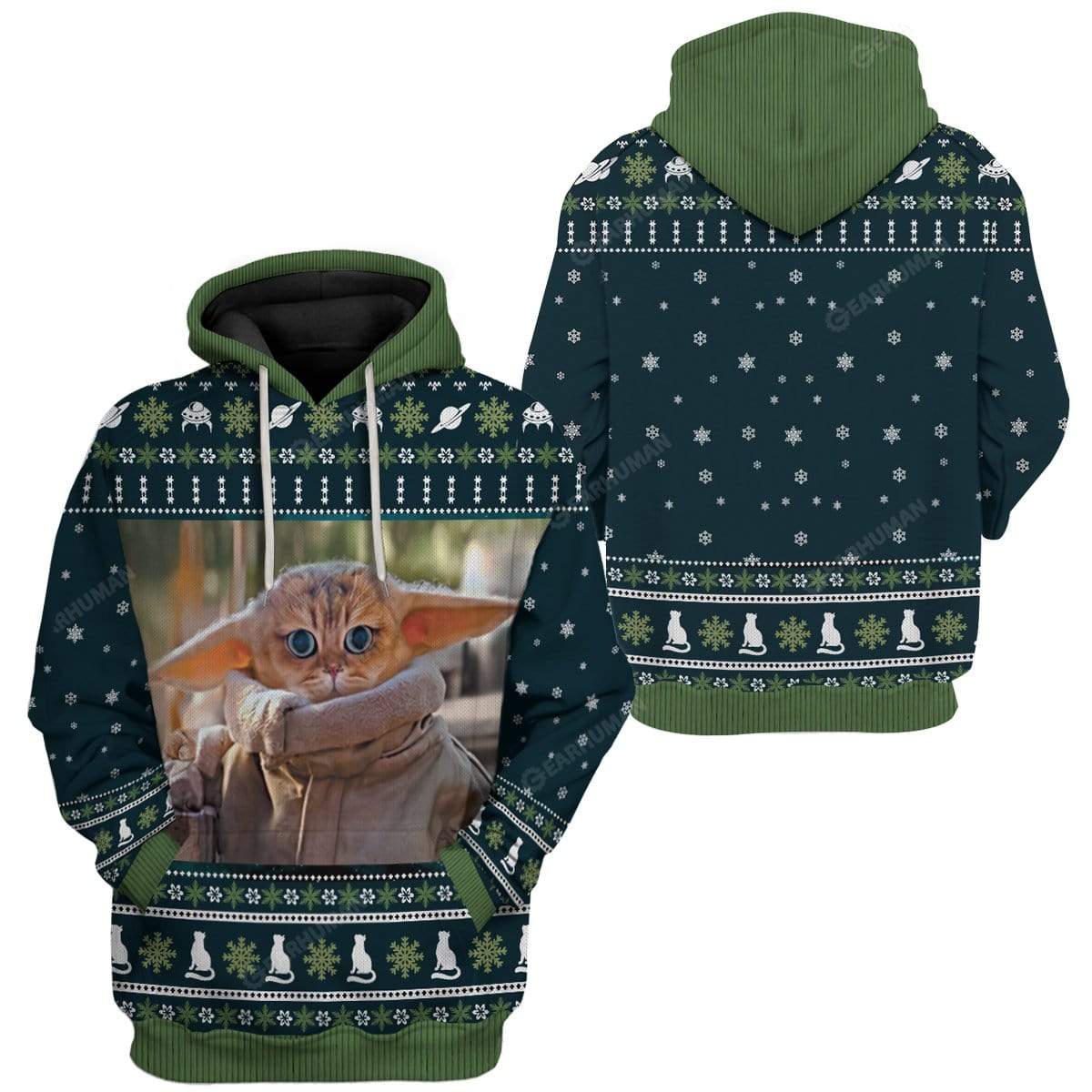 Ugly Christmas Baby Yocat Custom T-Shirts Hoodies Apparel HD-AT0612193 3D Custom Fleece Hoodies 