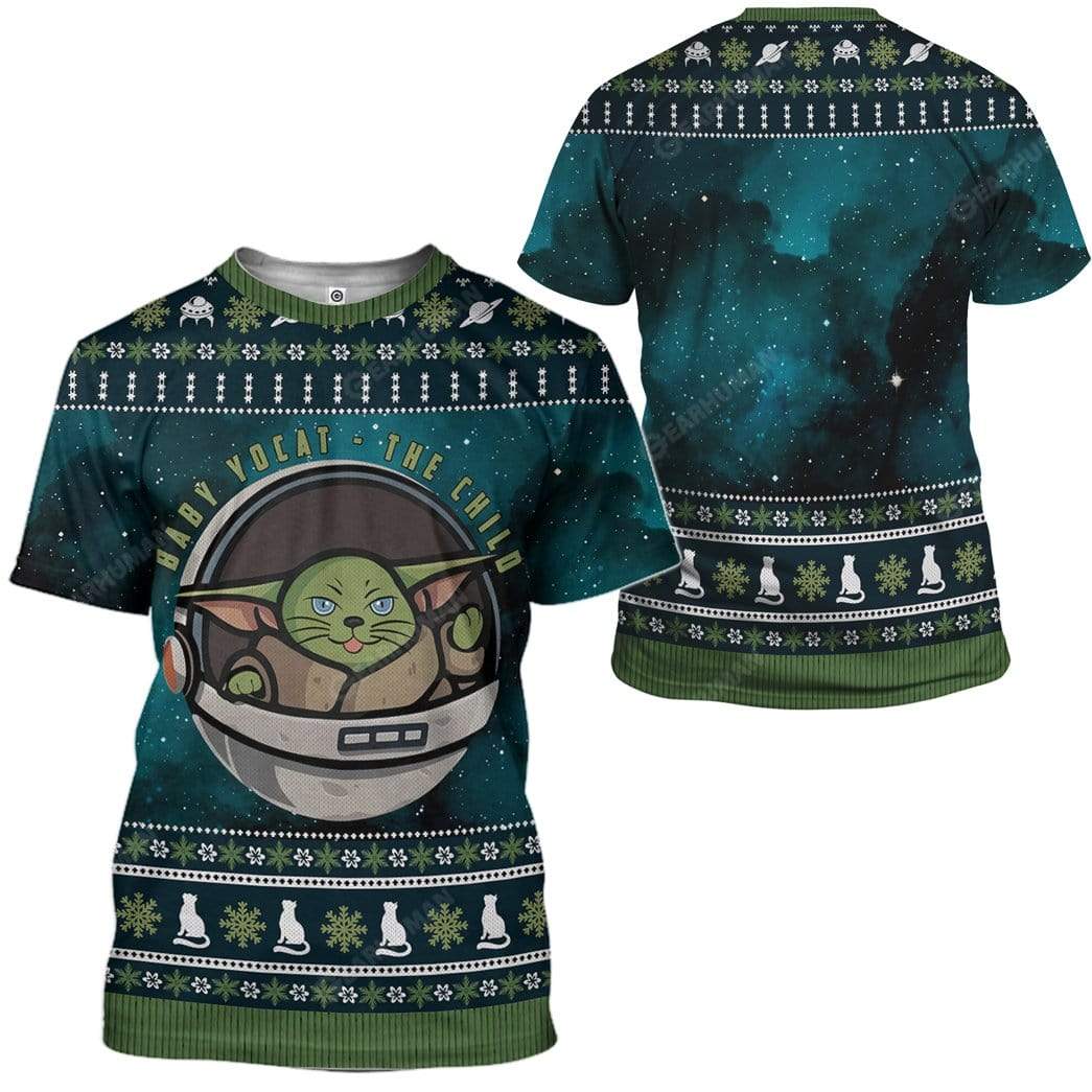 Ugly Christmas Baby Yocat The Child Custom T-Shirts Hoodies Apparel HD-AT0612195 3D Custom Fleece Hoodies 