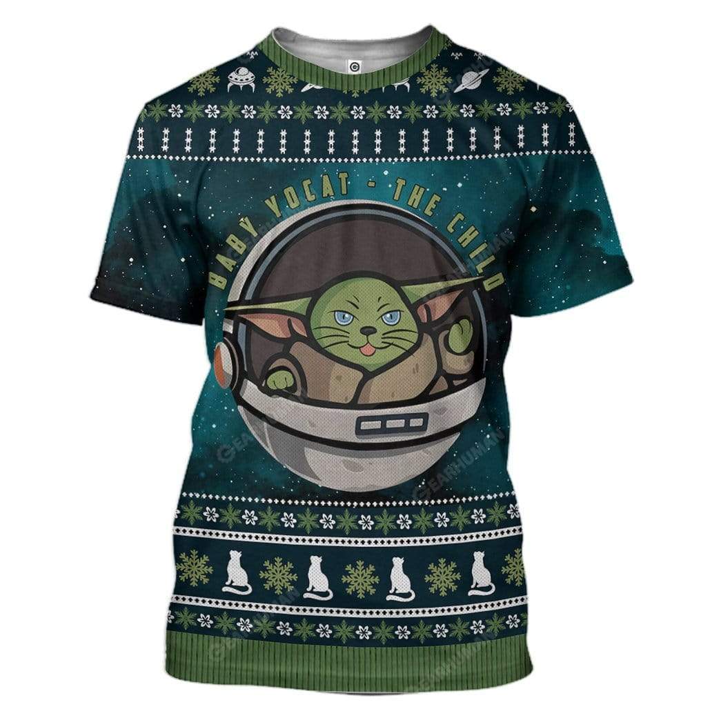 Ugly Christmas Baby Yocat The Child Custom T-Shirts Hoodies Apparel HD-AT0612195 3D Custom Fleece Hoodies T-Shirt S 