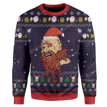 Gearhumans Ugly Christmas Bi*ch Please Sweater Apparel
