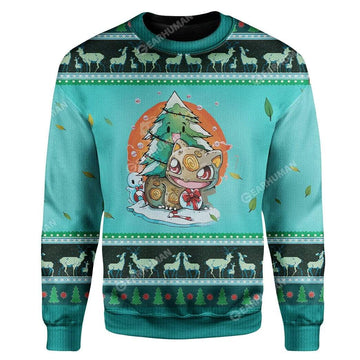 Gearhumans Ugly Christmas Bulbasaur Custom Sweater Apparel