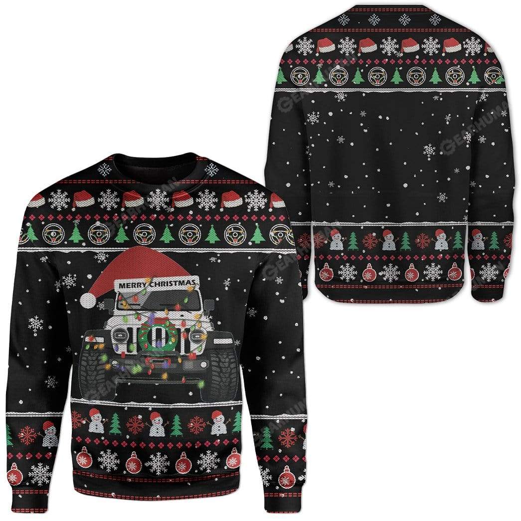 Ugly Christmas Car Custom Sweater Apparel HD-TA21111902 Ugly Christmas Sweater 