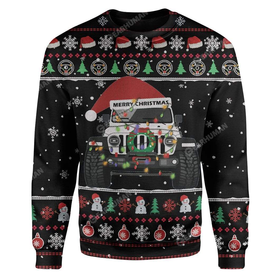 Ugly Christmas Car Custom Sweater Apparel HD-TA21111902 Ugly Christmas Sweater Long Sleeve S 