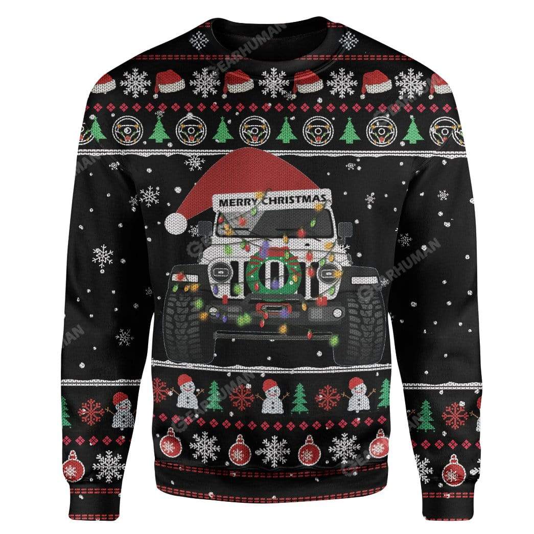 Ugly Christmas Car Custom T-shirt - Hoodies Apparel HD-TA21111902 3D Custom Fleece Hoodies Long Sleeve S 