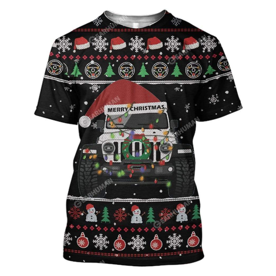 Ugly Christmas Car Custom T-shirt - Hoodies Apparel HD-TA21111902 3D Custom Fleece Hoodies T-Shirt S 