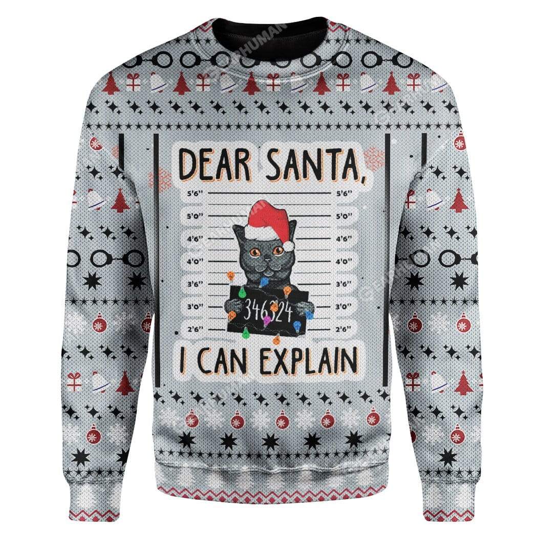 Ugly Christmas Cat Custom Sweater Apparel HD-TA15111909 Ugly Christmas Sweater Long Sleeve S 