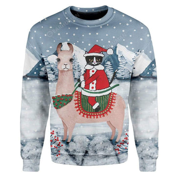 Ugly Christmas Cat Custom Sweater Apparel HD-TT14111913 Ugly Christmas Sweater Long Sleeve S 