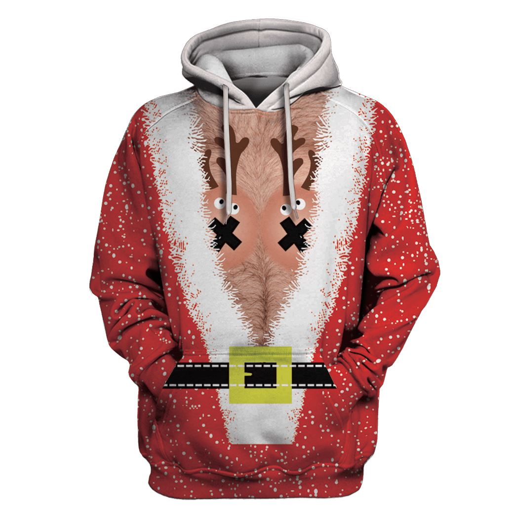 Ugly Christmas Custom T-shirt - Hoodies Apparel HD-UGL110178 3D Custom Fleece Hoodies Hoodie S 