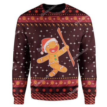 Gearhumans Ugly Christmas Cute Christmas Gingerbread Hoodie T-Shirts Apparel