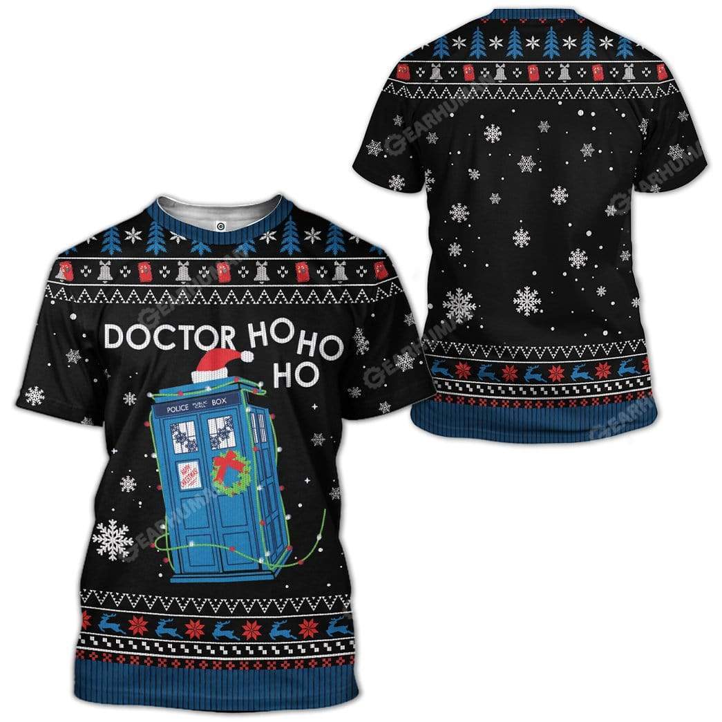 Ugly Christmas Doctor Ho Ho Ho Hoodie T-Shirts Apparel HD-AT3011195 3D Custom Fleece Hoodies 