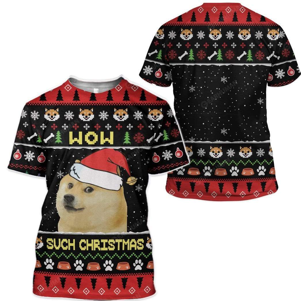 Gearhumans Ugly Christmas Dog Custom Sweater Apparel