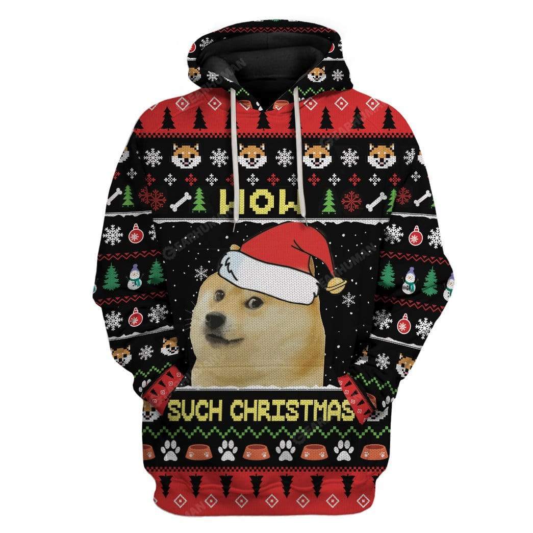 Ugly Christmas Dog Custom Sweater Apparel HD-DT12111907 3D Custom Fleece Hoodies Hoodie S 