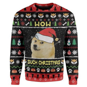 Gearhumans Ugly Christmas Dog Custom Sweater Apparel