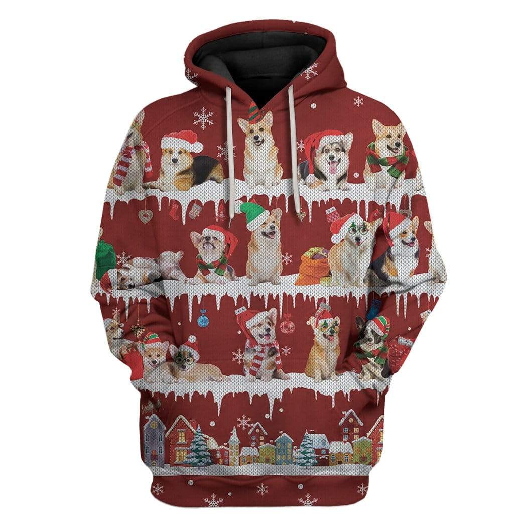 Ugly Christmas Dog Custom T-shirt - Hoodies Apparel HD-DT18111903 3D Custom Fleece Hoodies Hoodie S 