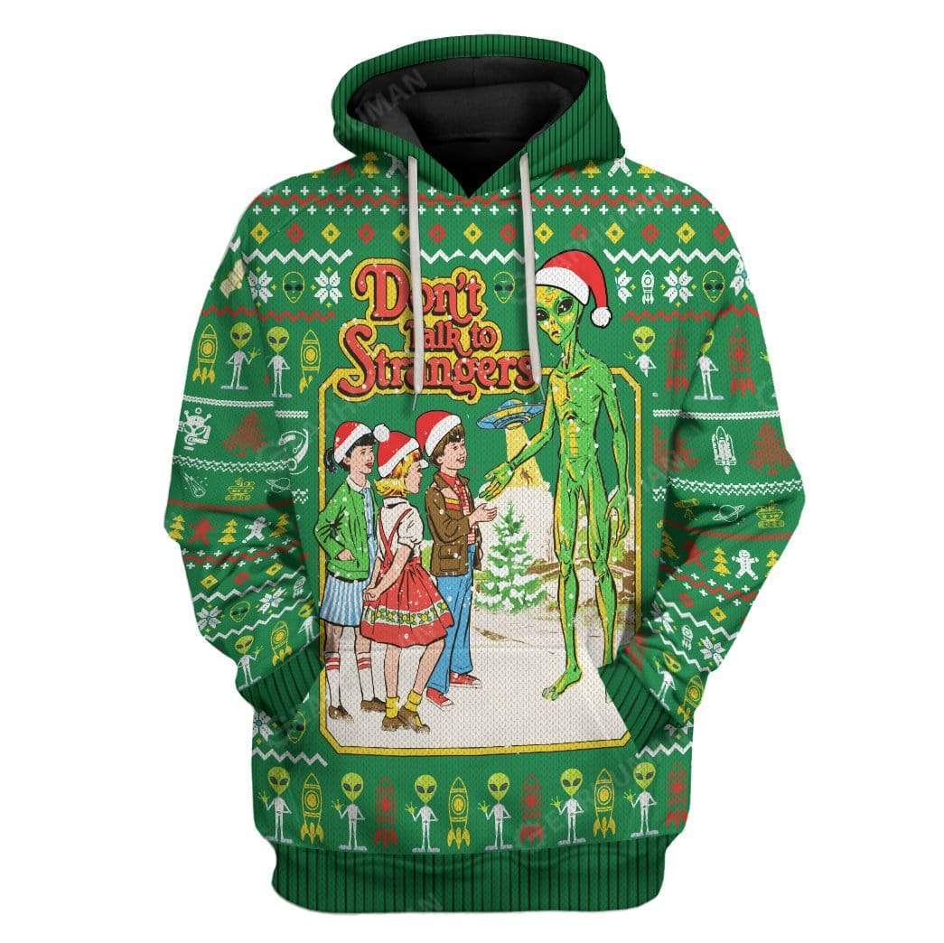 Ugly Christmas Don't Talk Custom T-Shirts Hoodies Apparel HD-AT2811198 3D Custom Fleece Hoodies Hoodie S 
