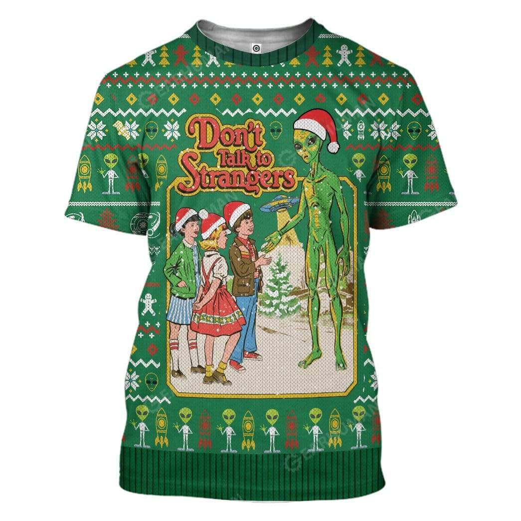 Ugly Christmas Don't Talk Custom T-Shirts Hoodies Apparel HD-AT2811198 3D Custom Fleece Hoodies T-Shirt S 