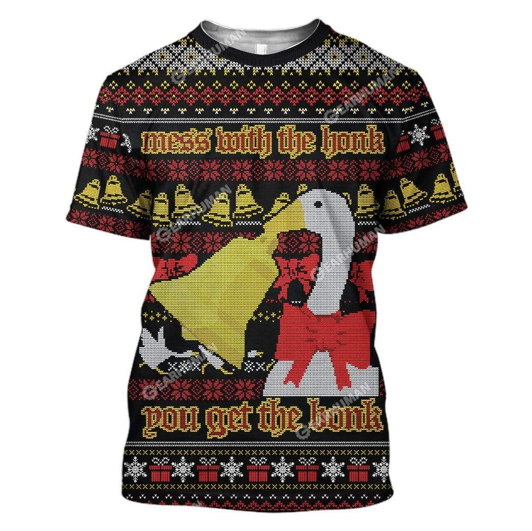 Ugly Christmas Duck Custom T-shirt - Hoodies Apparel HD-TT16111904 3D Custom Fleece Hoodies T-Shirt S 