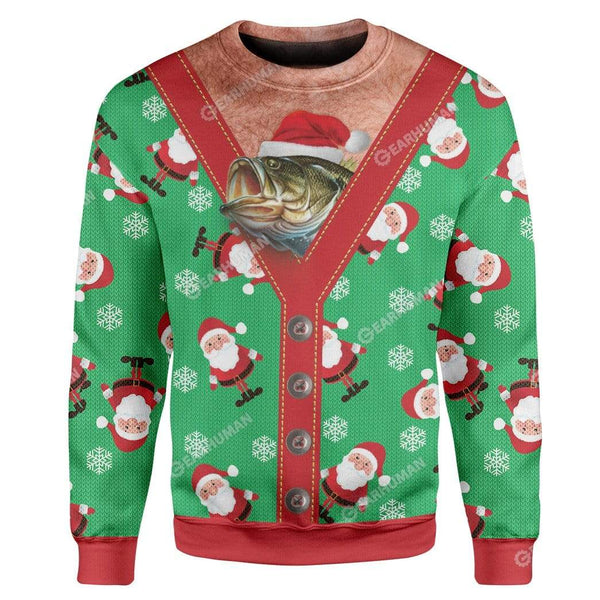 Gearhumans Ugly Gnome Riding Toad Christmas Custom Sweater Apparel Long Sleeve / S Ugly Christmas Sweater, Christmas Ornaments