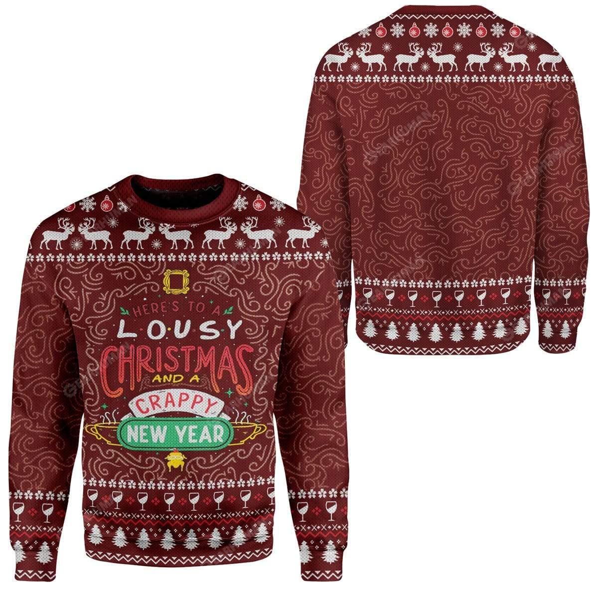Ugly Christmas Friends Custom Sweater Apparel HD-DT13111911 Ugly Christmas Sweater 