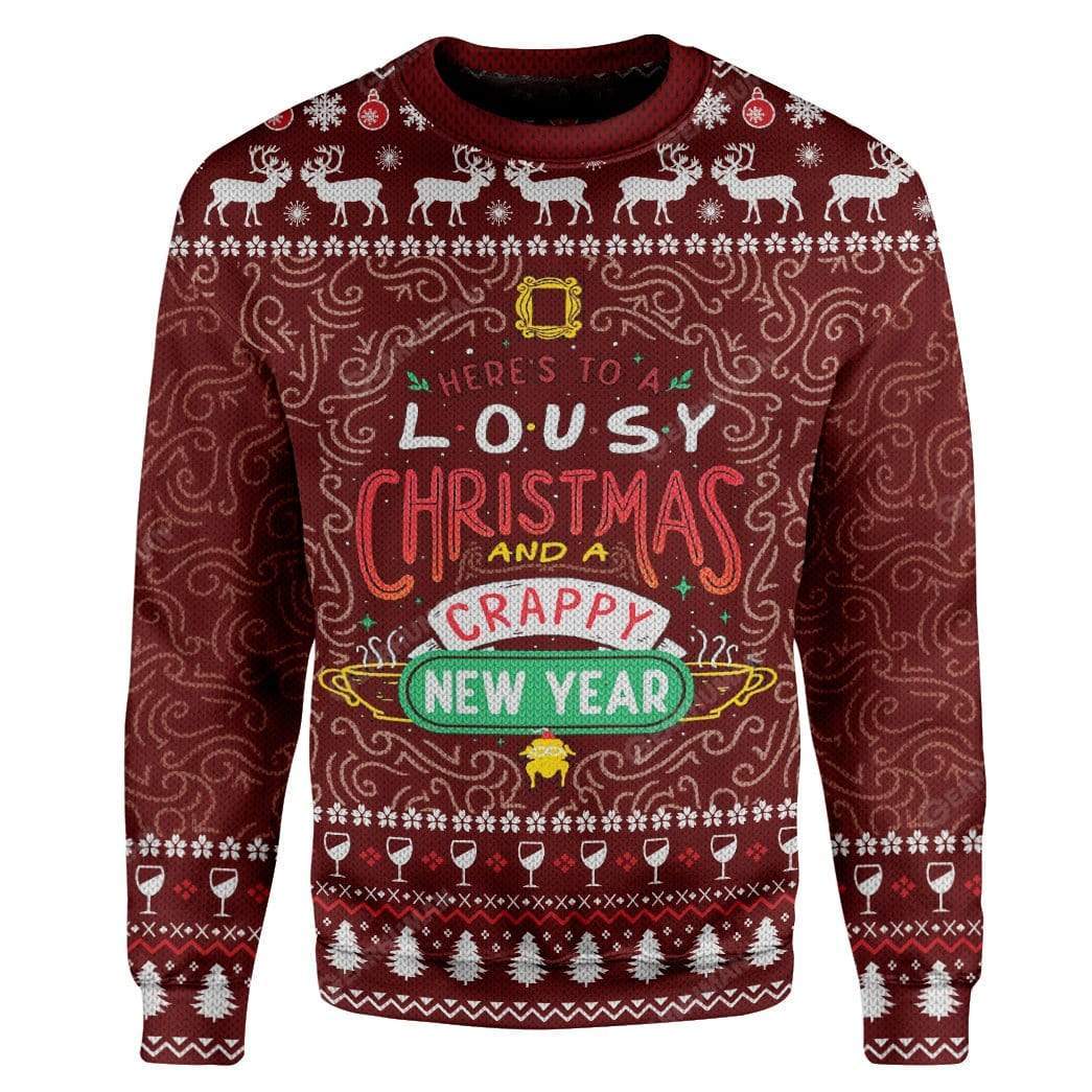 Ugly Christmas Friends Custom Sweater Apparel HD-DT13111911 Ugly Christmas Sweater Long Sleeve S 