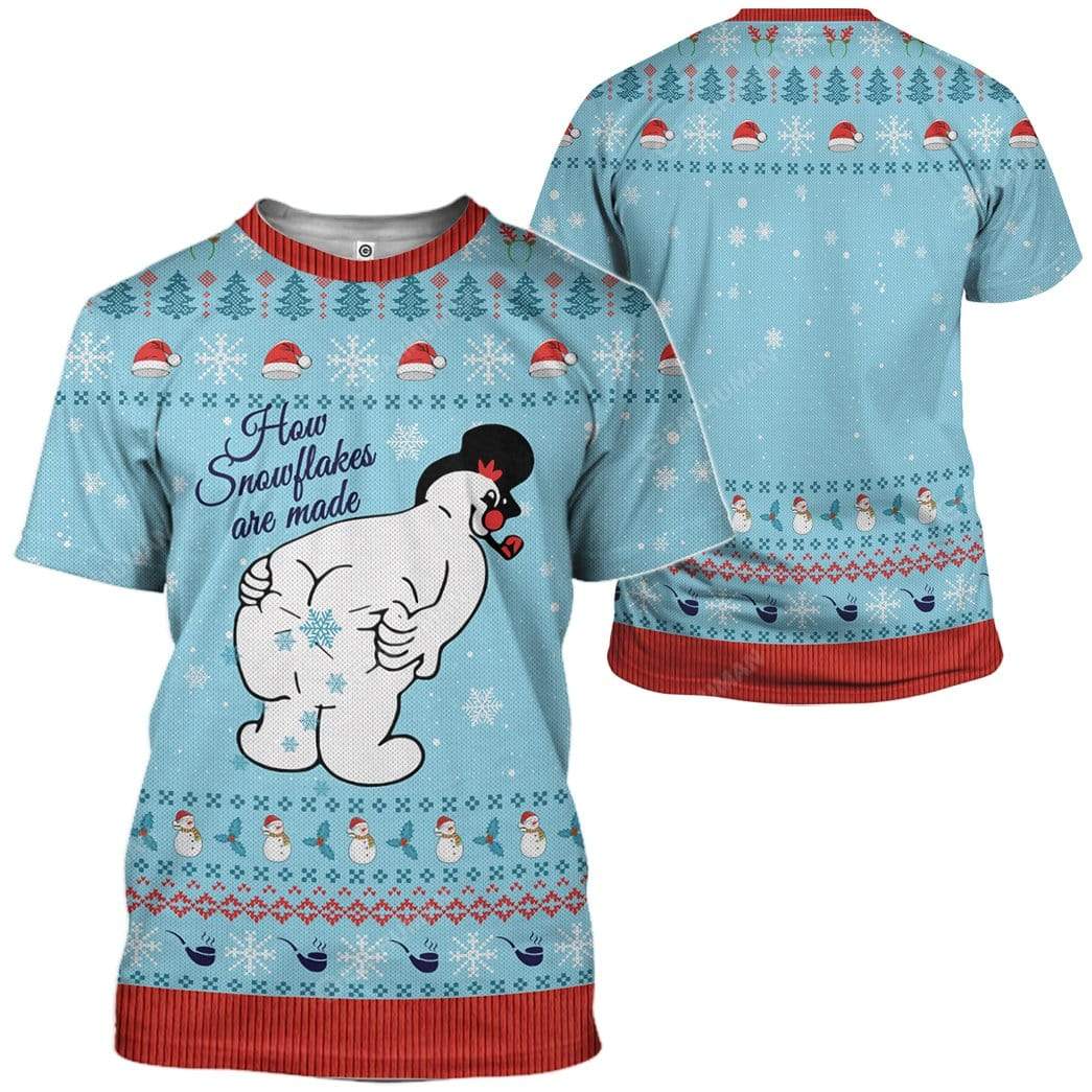 Ugly Christmas How Snowflakes Are Made Custom T-Shirts Hoodies Apparel HD-AT0312195 3D Custom Fleece Hoodies 