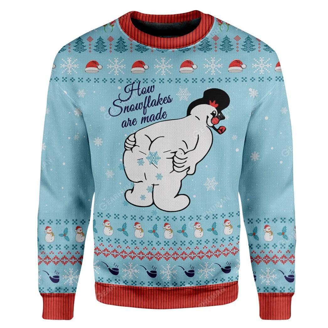 Ugly Christmas How Snowflakes Are Made Custom T-Shirts Hoodies Apparel HD-AT0312195 3D Custom Fleece Hoodies Long Sleeve S 