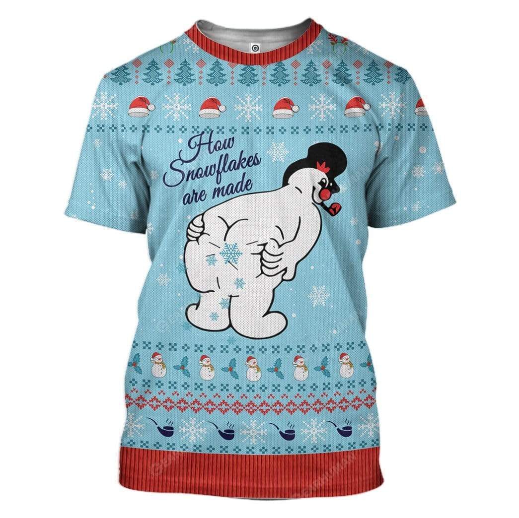 Ugly Christmas How Snowflakes Are Made Custom T-Shirts Hoodies Apparel HD-AT0312195 3D Custom Fleece Hoodies T-Shirt S 