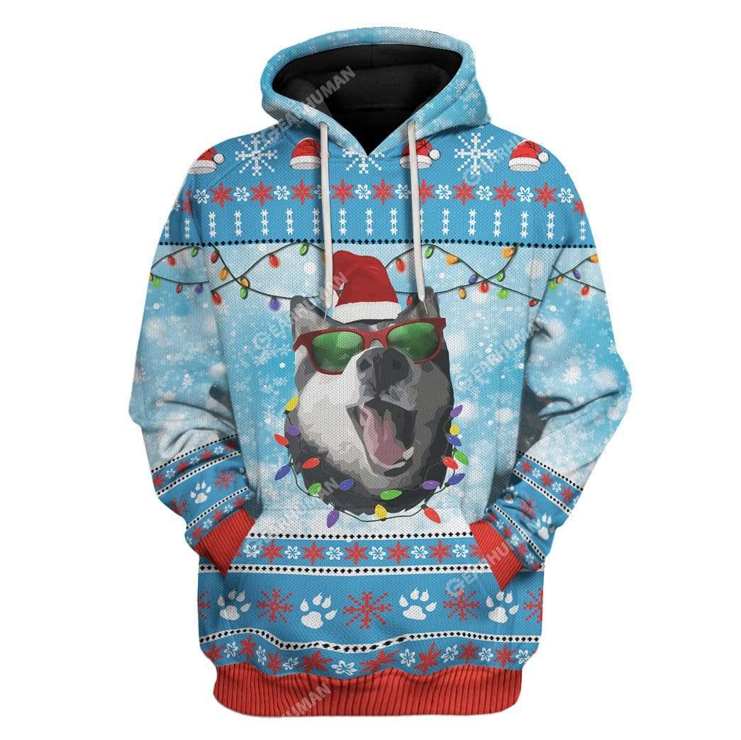 Ugly Christmas Husky Hoodie T-Shirts Apparel DOG-AT2711191 3D Custom Fleece Hoodies Hoodie S 