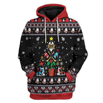 Ugly Christmas Ice Hockey Christmas Tree Hoodie T-Shirts Apparel SP-AT2711196 3D Custom Fleece Hoodies Hoodie S 