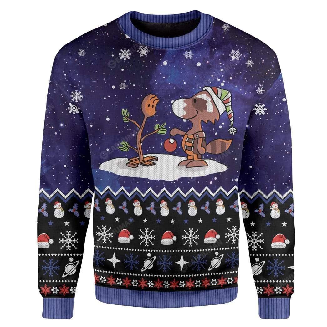 Ugly Christmas In Galaxy Hoodie T-Shirts Apparel MV-TA2811191 3D Custom Fleece Hoodies Long Sleeve S 