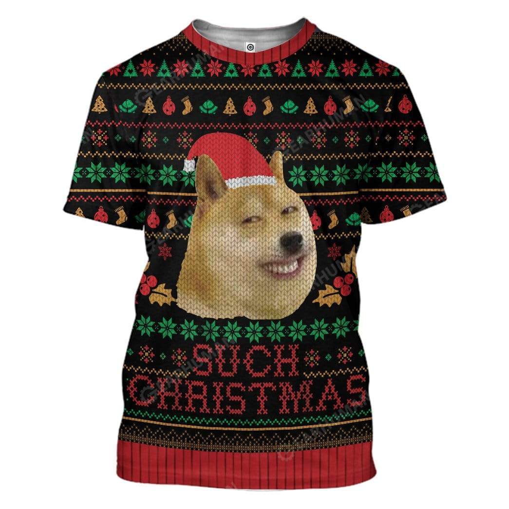 Ugly Christmas Internet Shiba Inu Meme Such Hoodie T-Shirts Apparel DG-AT2911195 3D Custom Fleece Hoodies T-Shirt S 