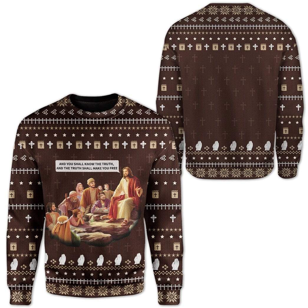 Ugly Christmas Jesus Custom Sweater Apparel HD-AT16111907 Ugly Christmas Sweater 