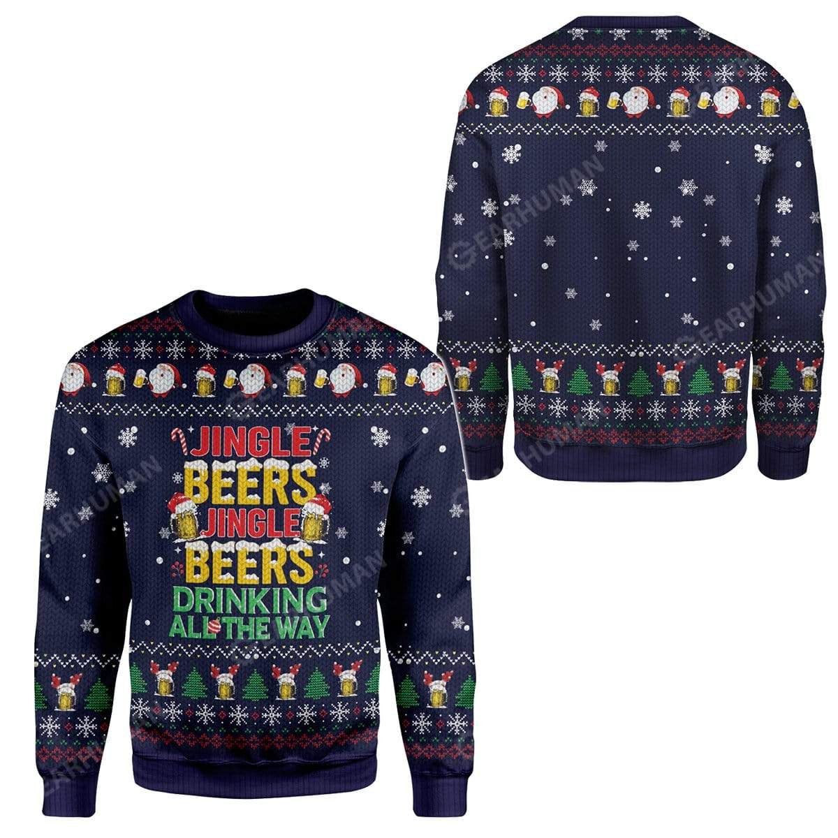 Ugly Christmas Jinger Beers Custom Sweater Apparel HD-DT22111914 Ugly Christmas Sweater 