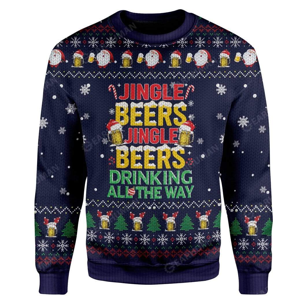 Ugly Christmas Jinger Beers Custom Sweater Apparel HD-DT22111914 Ugly Christmas Sweater Long Sleeve S 