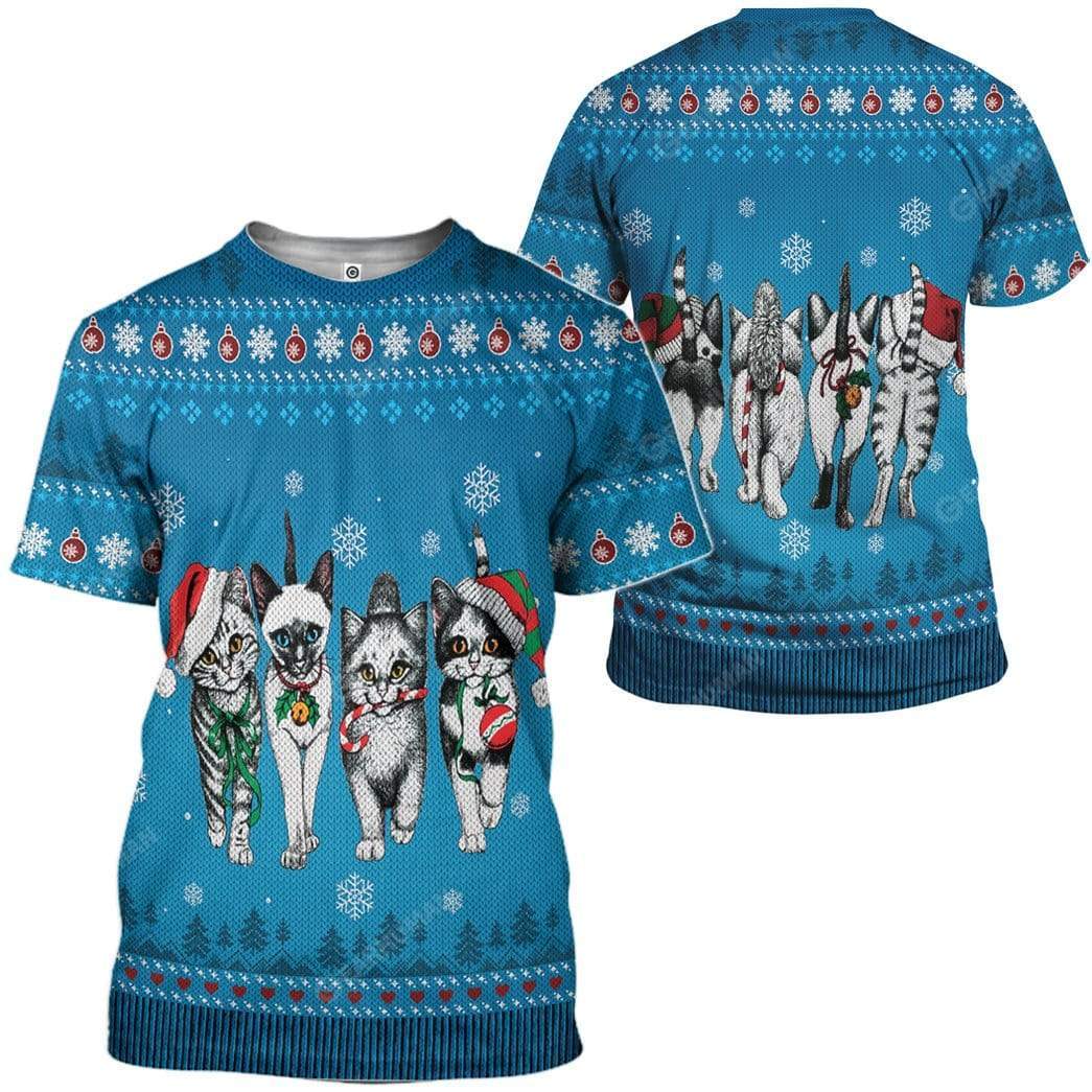 Ugly Christmas Kitten Gang Hoodie T-Shirts Apparel CT-TA2911193 3D Custom Fleece Hoodies 