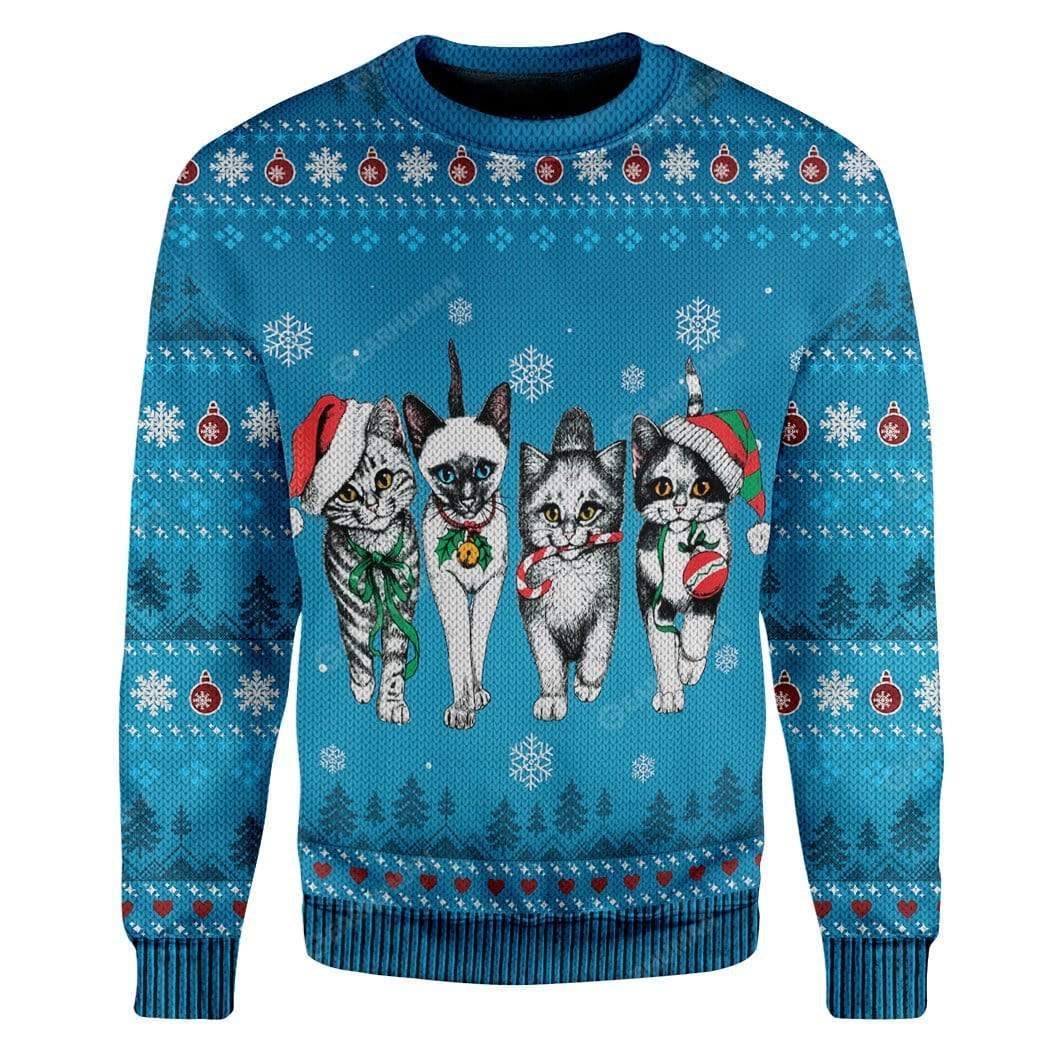 Ugly Christmas Kitten Gang Hoodie T-Shirts Apparel CT-TA2911193 3D Custom Fleece Hoodies Long Sleeve S 