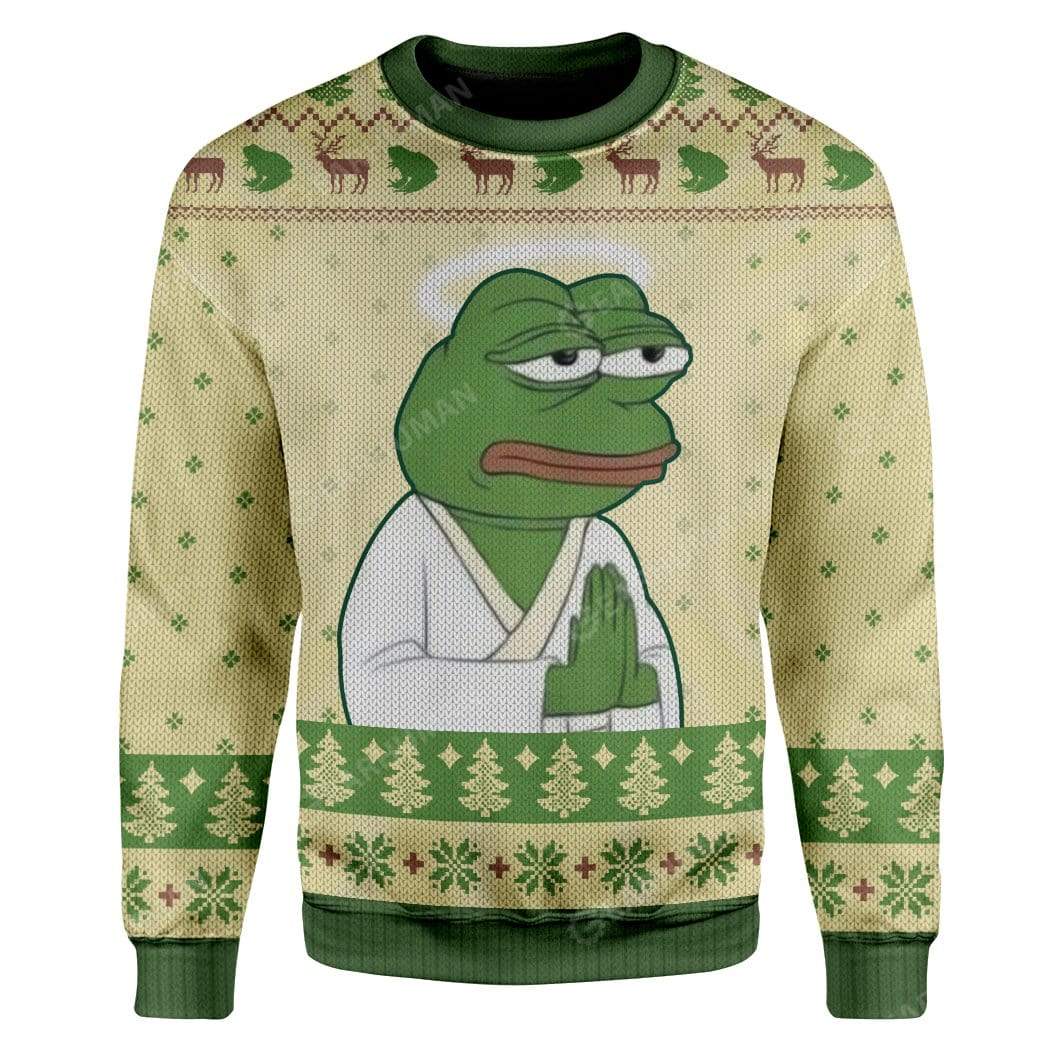 Ugly Christmas Pepe The Frog Hoodie T-Shirts Apparel HD-AT2911194 3D Custom Fleece Hoodies Long Sleeve S 