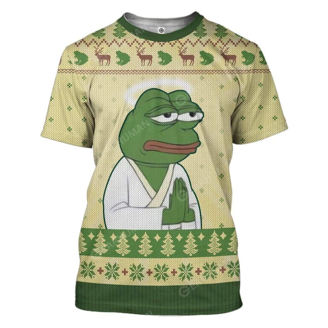 Ugly Christmas Pepe The Frog Hoodie T-Shirts Apparel HD-AT2911194 3D Custom Fleece Hoodies T-Shirt S 