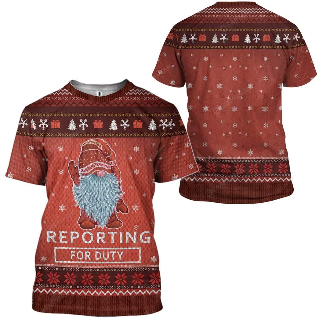 Ugly Christmas Reporting For Duty Hoodie T-Shirts Apparel HD-AT0212191 3D Custom Fleece Hoodies 