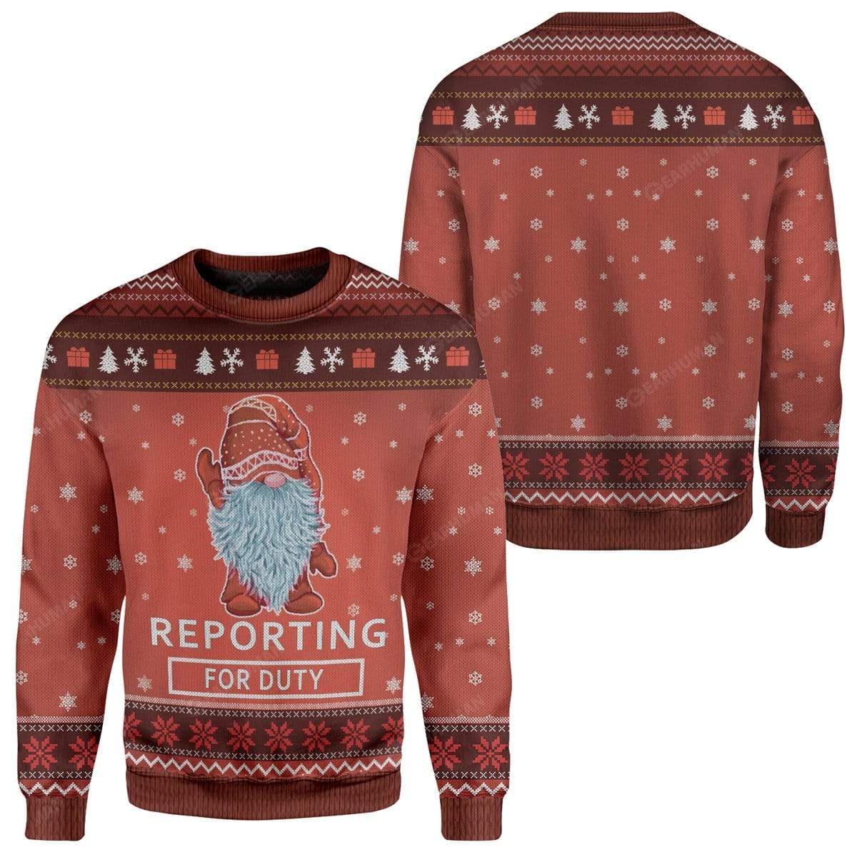 Ugly Christmas Reporting For Duty Hoodie T-Shirts Apparel HD-AT0212191 3D Custom Fleece Hoodies 