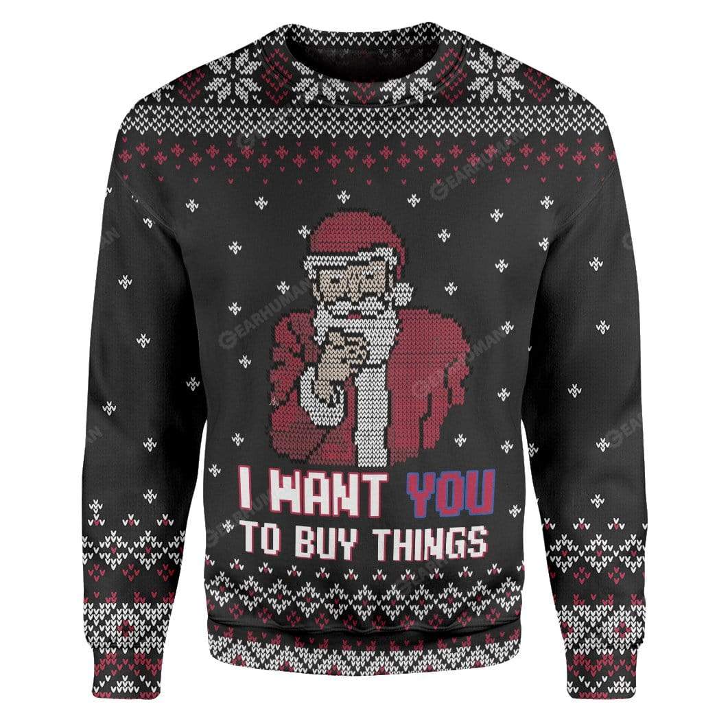 Ugly Christmas Santa Custom Sweater Apparel HD-AT13111919 Ugly Christmas Sweater Long Sleeve S 