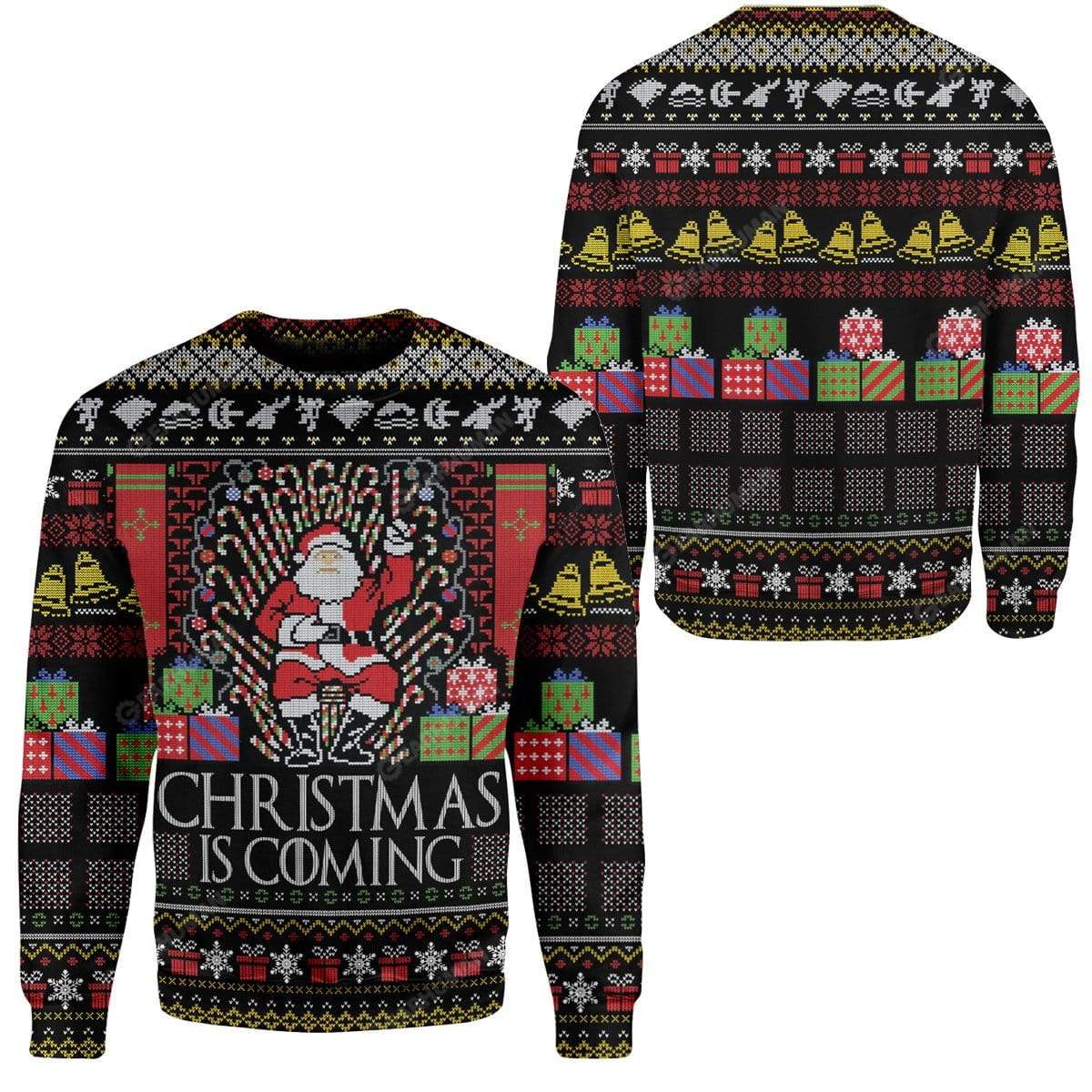 Ugly Christmas Santa Custom Sweater Apparel HD-AT16111921 Ugly Christmas Sweater 