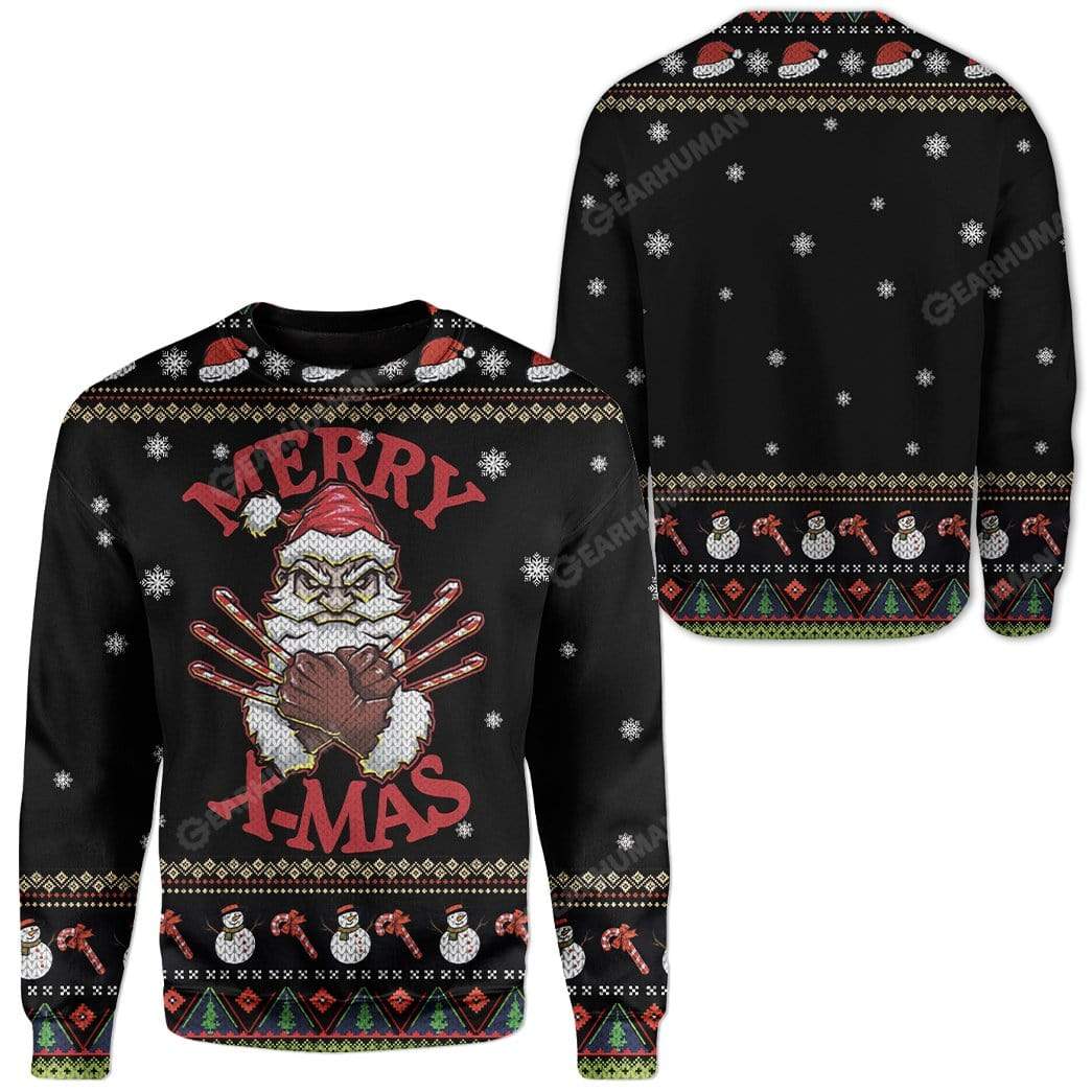 Ugly Christmas Santa Custom Sweater Apparel HD-AT18111904 Ugly Christmas Sweater 